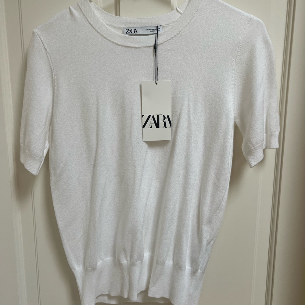 NWT Zara white sweater, medium